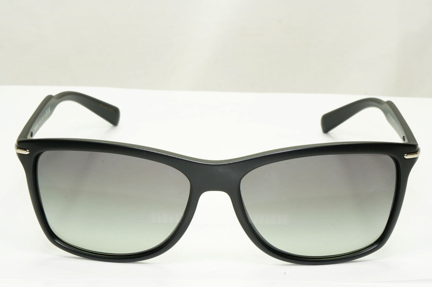 Prada Sunglasses Black Gradient Smoke Square Silver PR10OS SPR 10O 1BO-3M1
