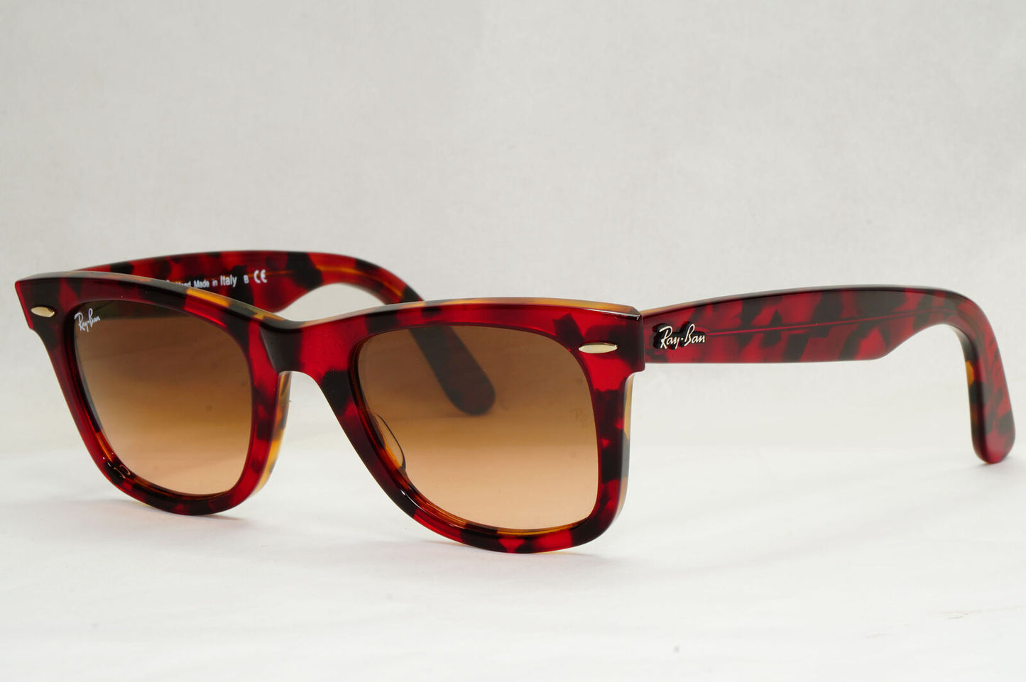 Ray-Ban Sunglasses Wayfarer Dark Red Havana Transparent Brown RB 2140 1275/A5