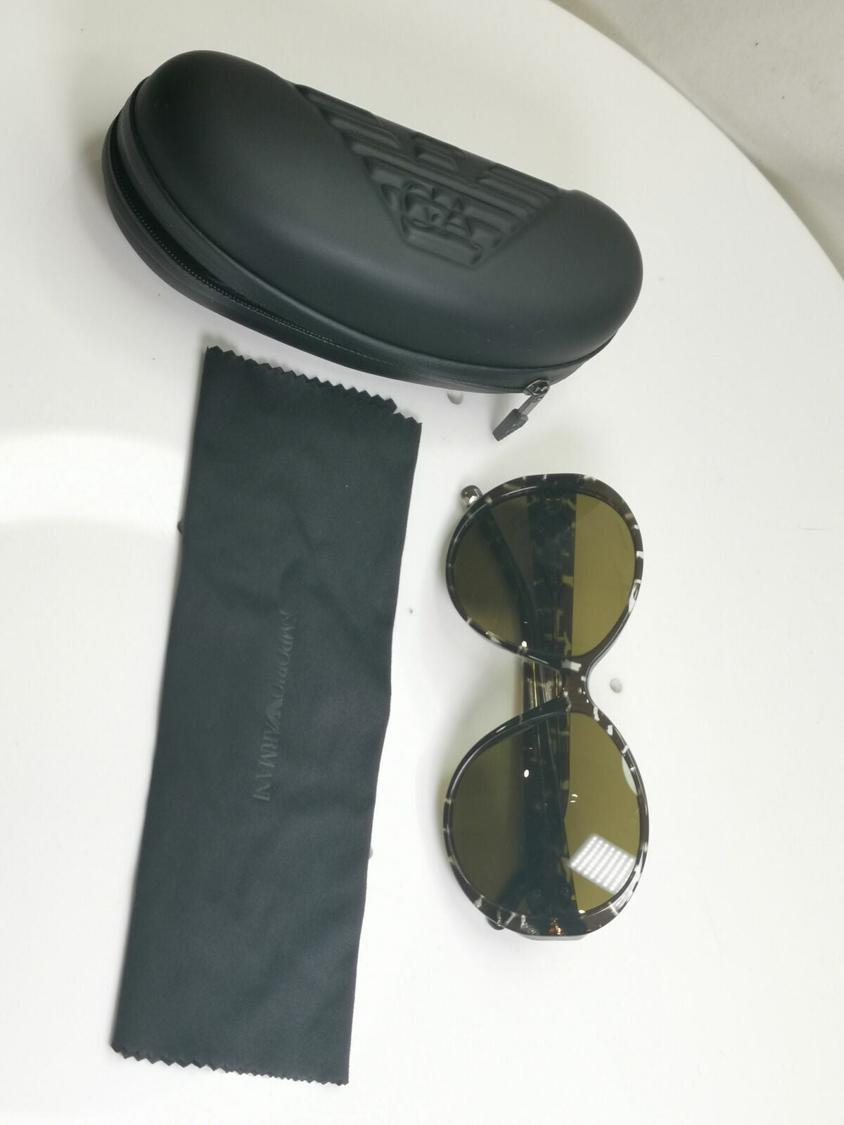 Versace Medusa Gold Marble Brown Oversized Sunglasses Womens 4239 969/73 29421