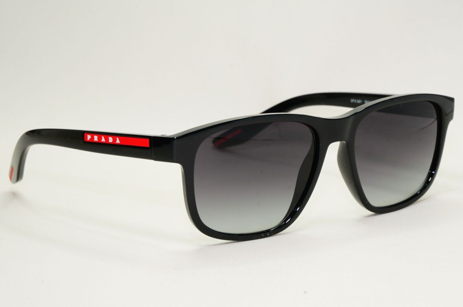 Prada Sunglasses Black Glossy Square Grey Gradient PS06YS SPS 06Y 1AB-09U 56mm