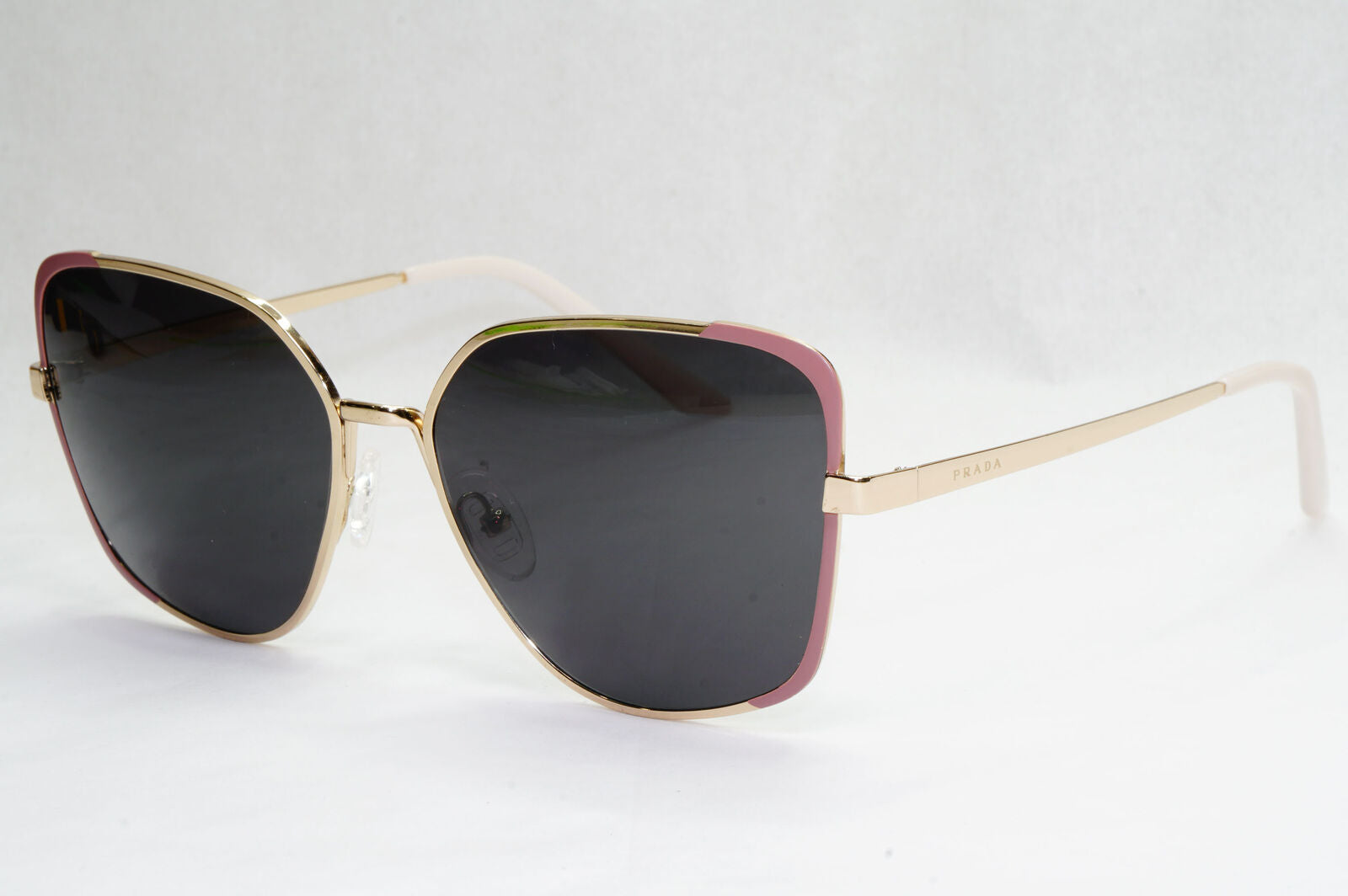 Prada Sunglasses Gold Black Square Metal PR60XS SPR 60X 07B-4K0 59mm 120124