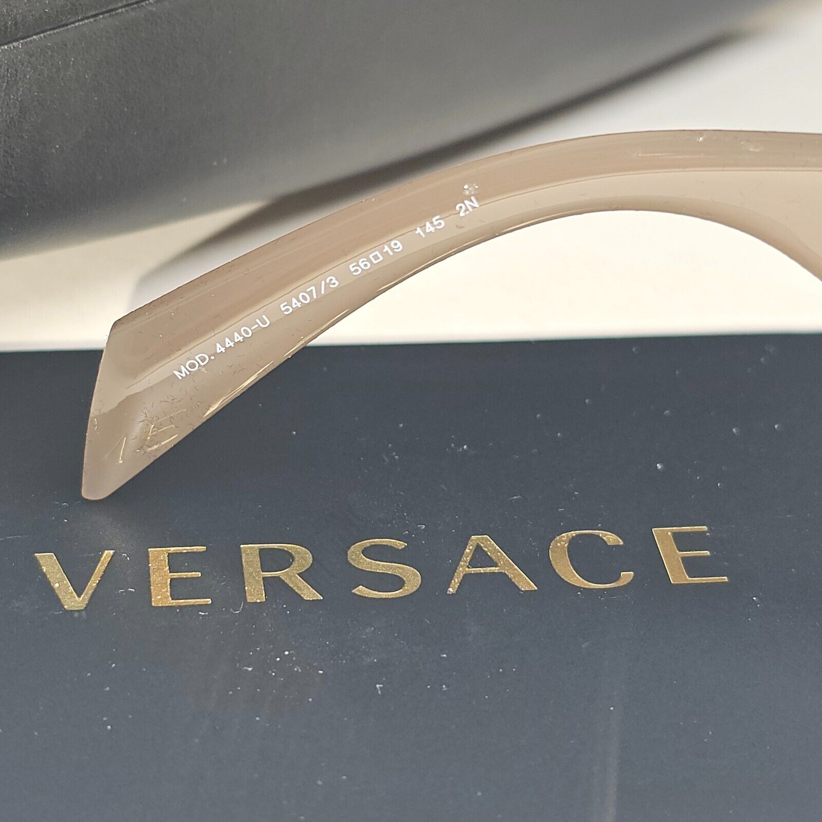 Versace Sunglasses Brown Gold Medusa Grey Square MOD VE 4440-U 5407/3 56mm