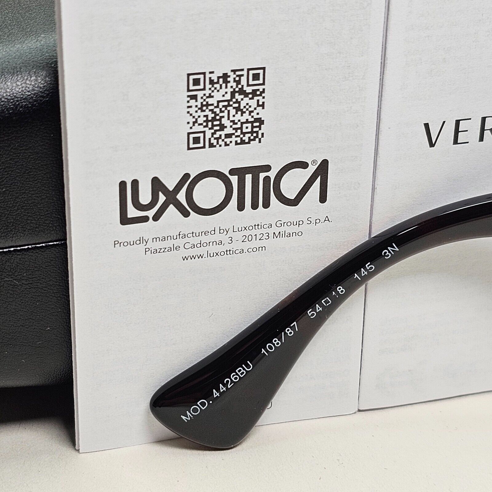 Versace Sunglasses Medusa Diamante Brown Gold Grey Oval MOD VE 4426BU 108/87