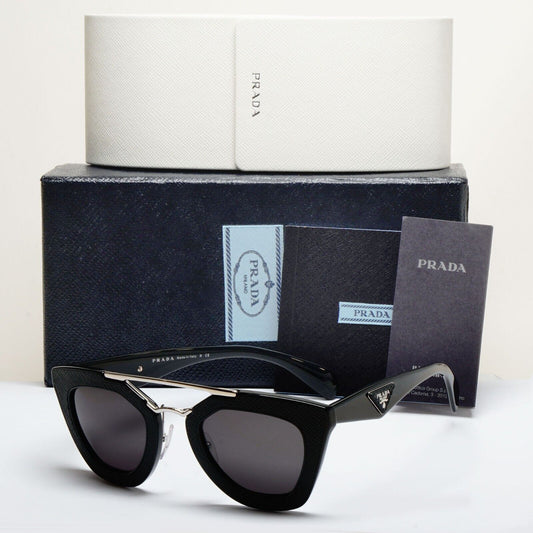 Prada Black Cinema Saffiano Leather Sunglasses PR14SS SPR 14S 1AB-0A7 151124