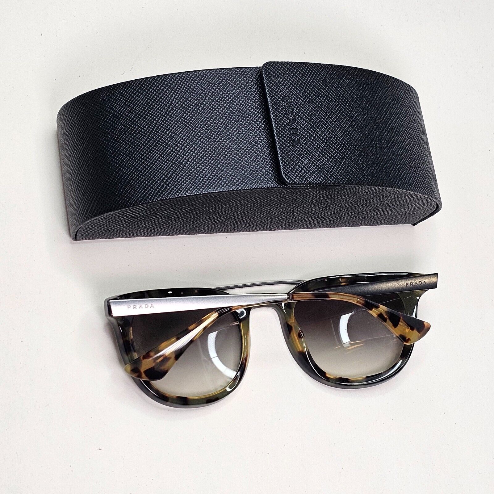 Prada Sunglasses 2013 Vintage Square Black Brown PR13PS SPR 13P NAI-0A7 050824