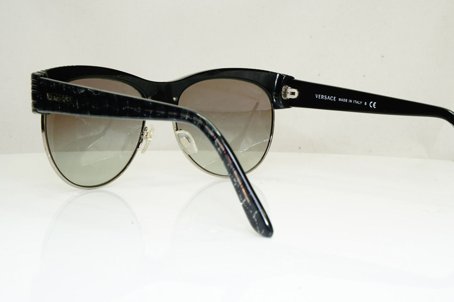 Authentic VERSACE Womens Vintage Sunglasses Black Square 4222 957/11 231021
