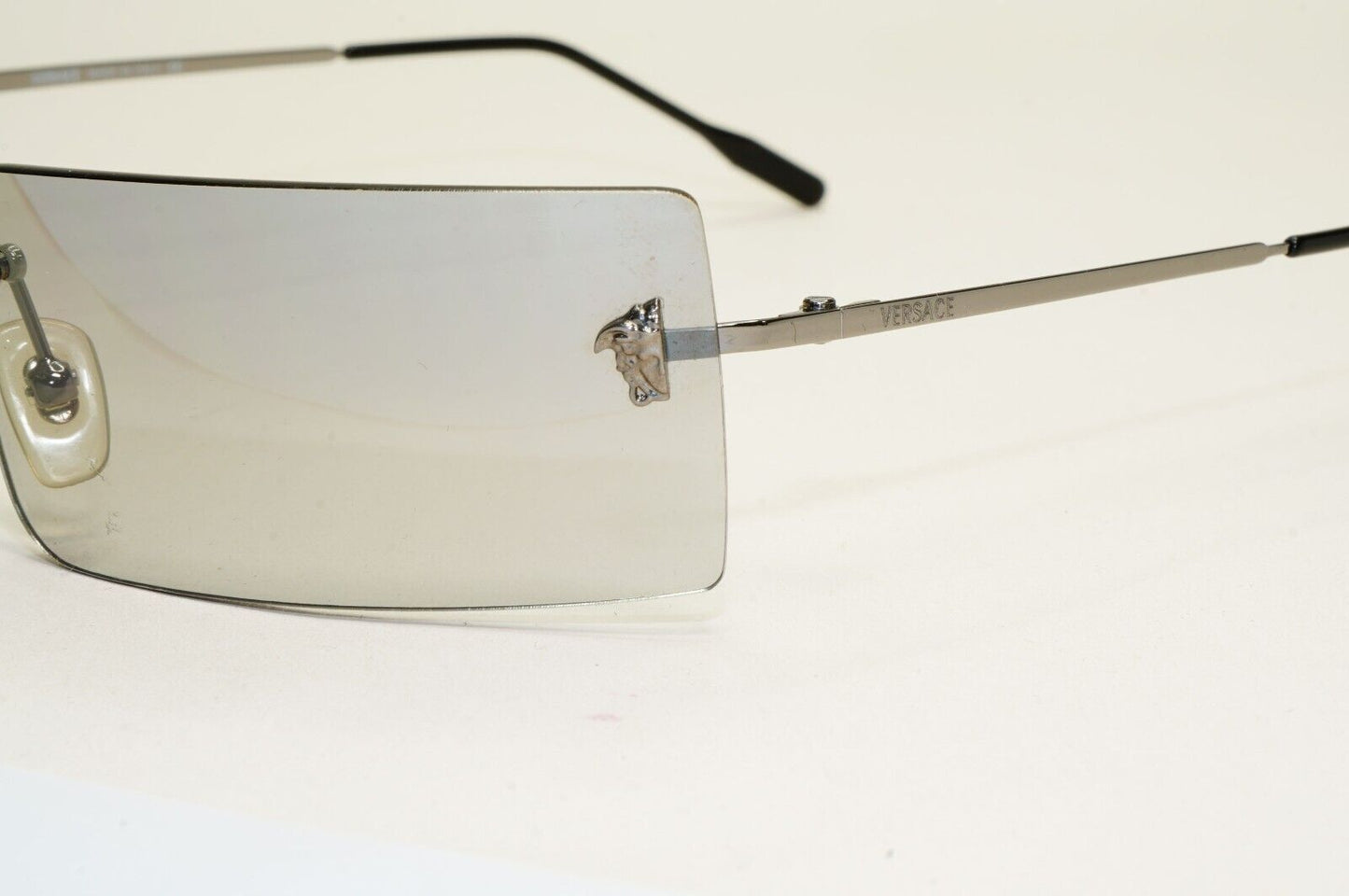 Versace Sunglasses 2002 Vintage Rimless Gunmetal Grey MOD N35 89M/264 270924