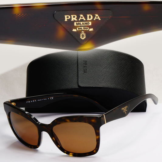 Prada Sunglasses 2015 Vintage Triangle Logo Square PR24QS SPR 24Q 2AU-3D0 130224