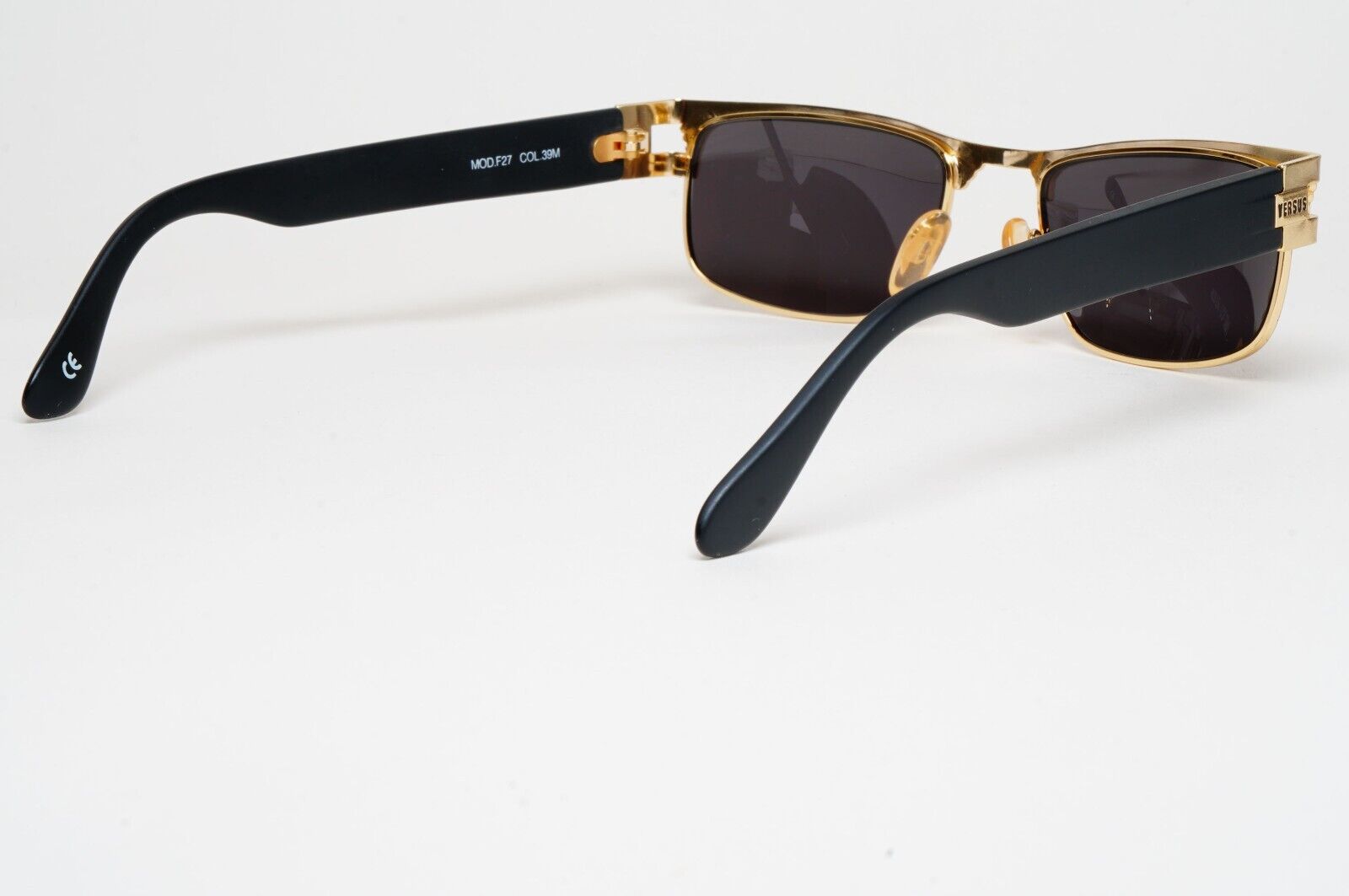 Versus Sunglasses 1996 by Gianni Versace Vintage Gold Black MOD F27 COL 39M