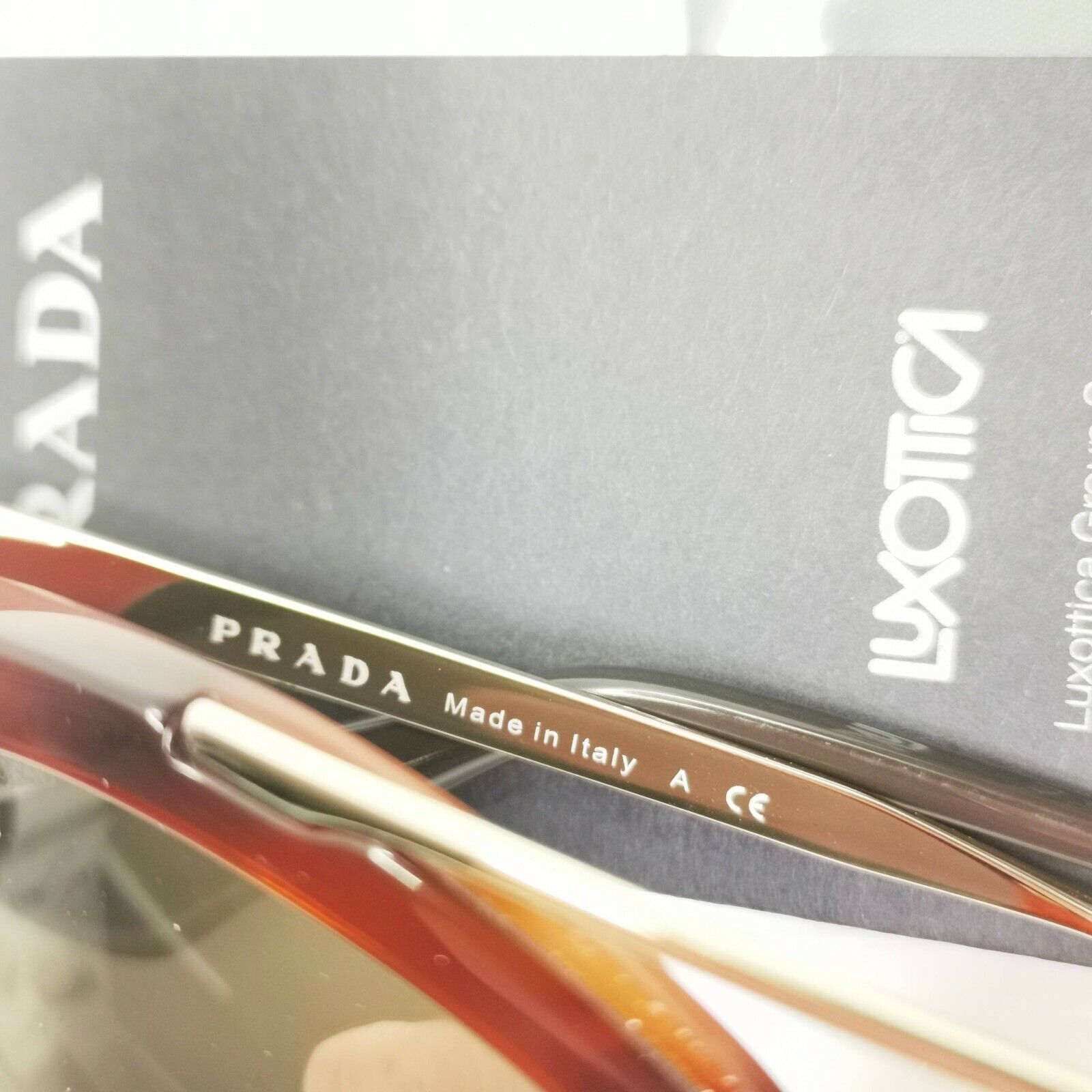 Prada Gold Mirror Brown Tortoise Havana Cinema Sunglasses Womens SPR 23S USE-1C0