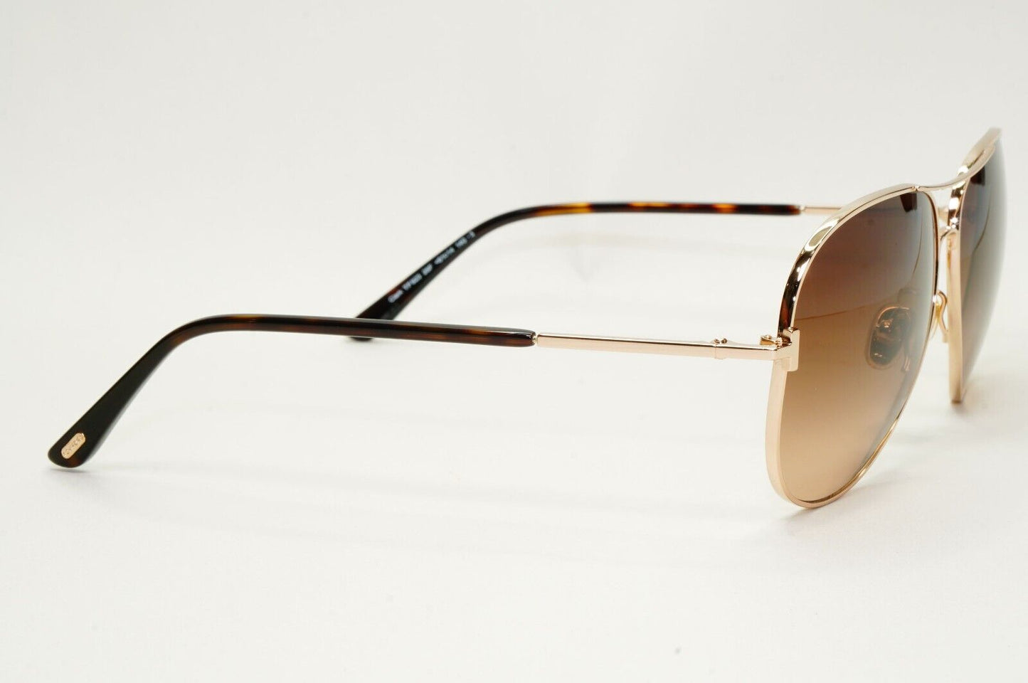 Tom Ford Sunglasses Clark Gold Pilot Brown Gradient Metal FT0823 TF 823 28F [a]