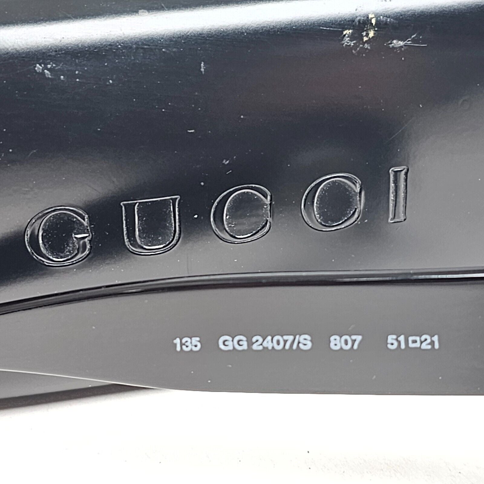 Gucci Sunglasses 1997 Vintage Black Square Retro GG 2407/S 807 51mm 110225