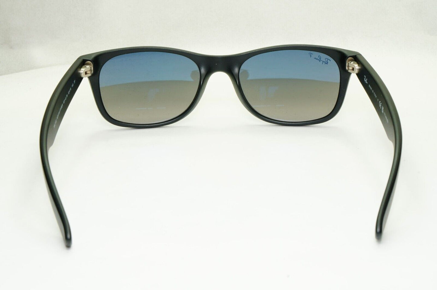 Ray-Ban Sunglasses Polarised New Wayfarer Black Matte Blue RB 2132 601-S/78 52mm