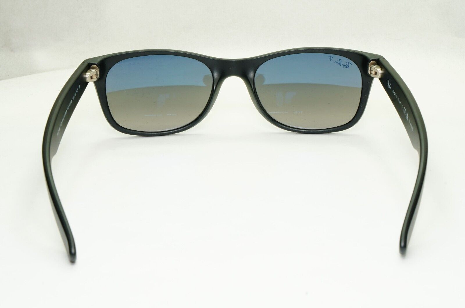 Ray-Ban Sunglasses Polarised New Wayfarer Black Matte Blue RB 2132 601-S/78 52mm