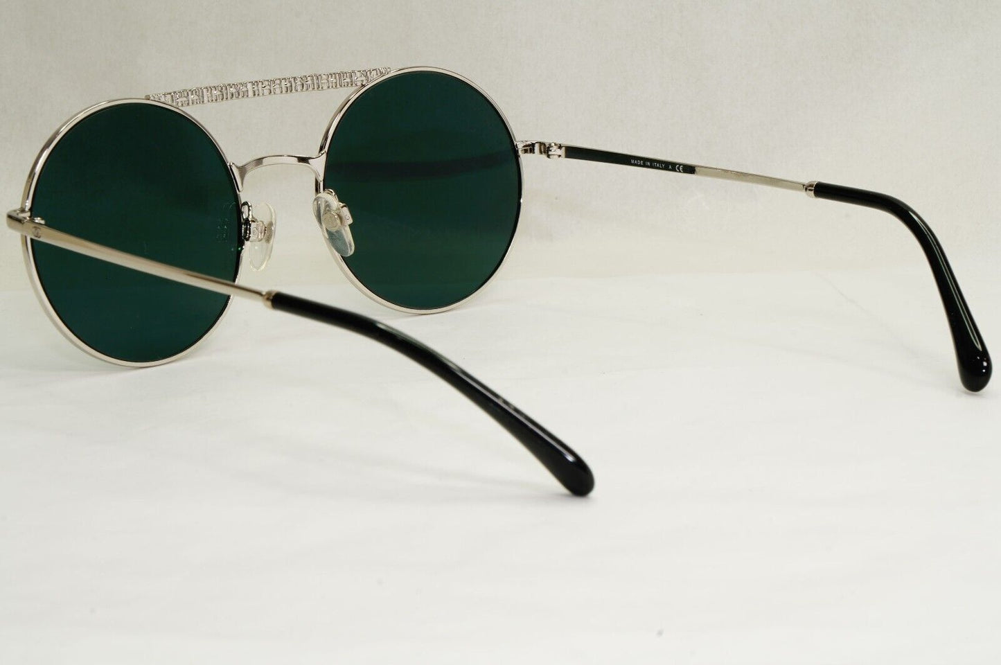 Chanel Sunglasses Silver Grey Mirrored Round Pilot Metal 4232 c.124/6G 200324