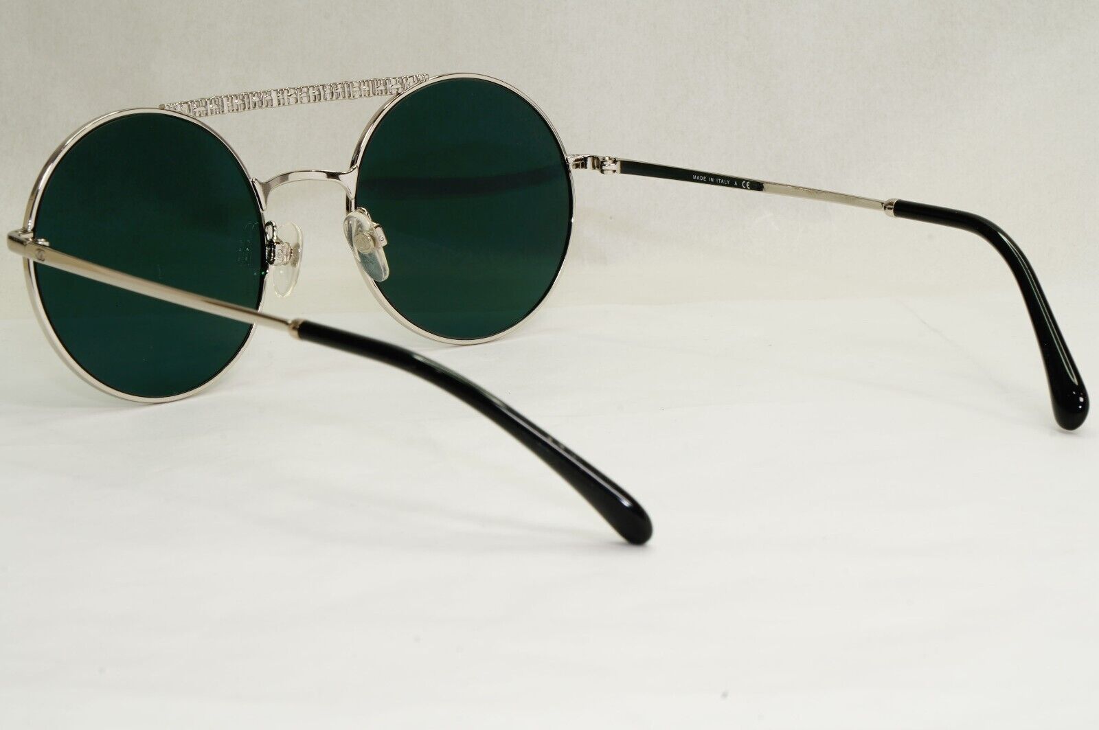 Chanel Sunglasses Silver Grey Mirrored Round Pilot Metal 4232 c.124/6G 200324