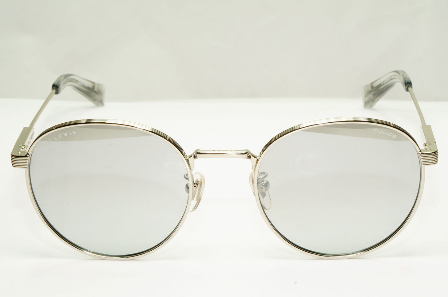 Police Lewis Hamilton F1 Sunglasses Silver Grey Mirror Round SPL A22 COL 579X
