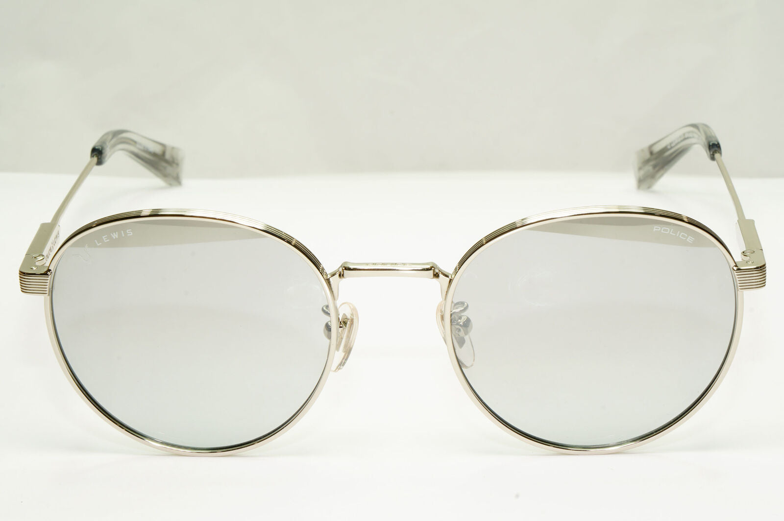 Police Lewis Hamilton F1 Sunglasses Silver Grey Mirror Round SPL A22 COL 579X