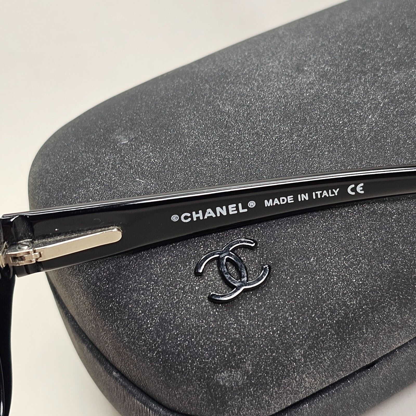 Chanel Sunglasses 2008 Vintage Black Mother of Pearl Small 5075-H c501/87 051124