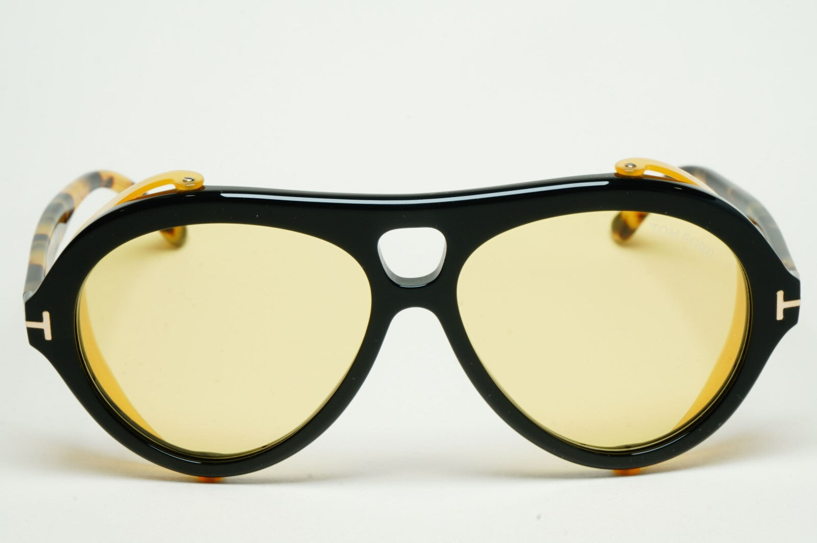 Tom Ford Sunglasses Neughman Black Brown Yellow Side Shields FT0882 TF 882 01E