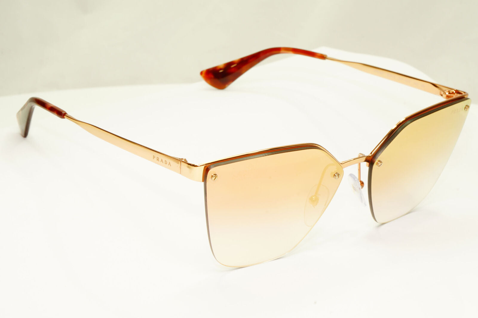 Prada Gold Cinema Mirror Sunglasses Gradient Pink Catwalk PR68TS SPR 68T SVF-AD2