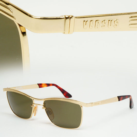 Versus Sunglasses 1996 by Gianni Versace Vintage Gold Brown MOD F02 COL 030