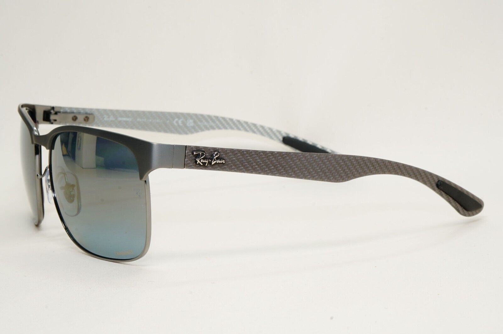 Ray-Ban Sunglasses Carbon Fibre Polarised Tech Chromance Grey RB 8319-CH 9075/J0