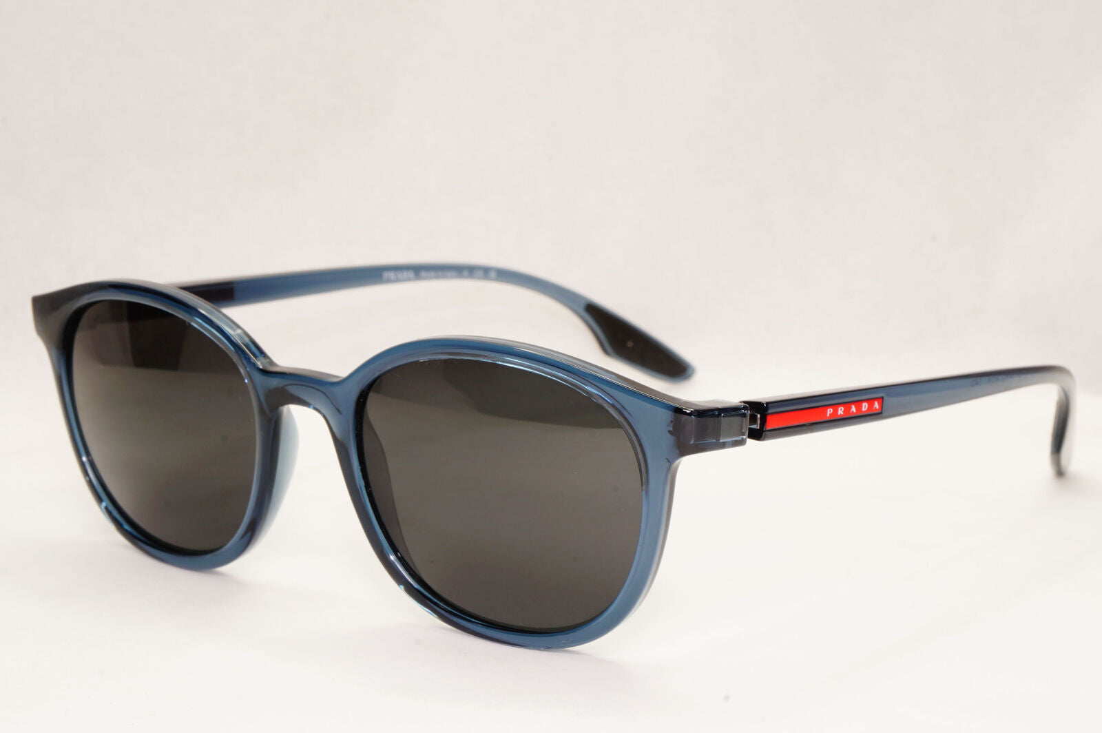 Prada Sunglasses Blue Avio Transparent Black Round PS03NV VPS 03N CZH-1O1 51mm