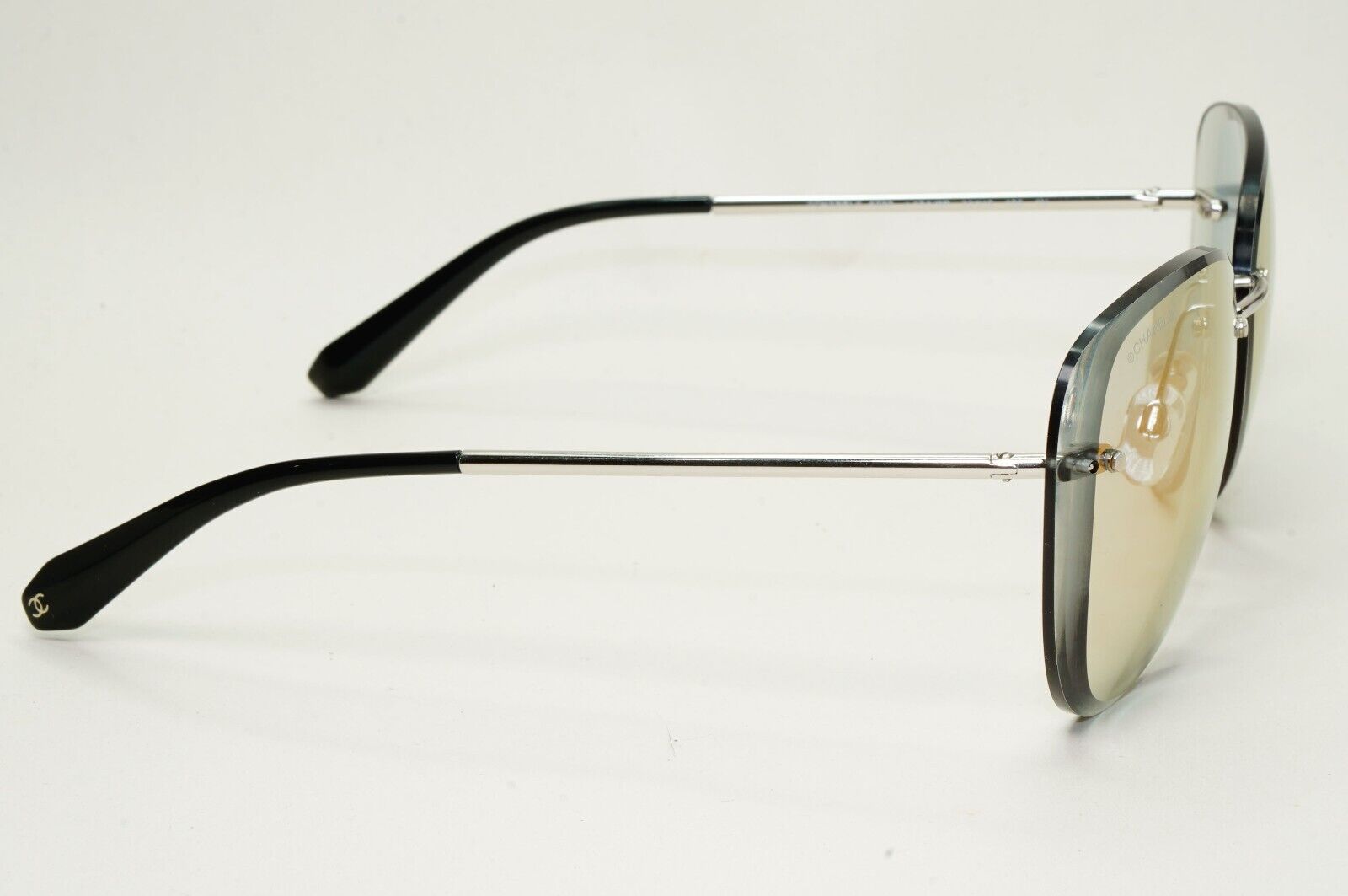 Chanel Sunglasses Rimless Silver Grey Mirrored 4239 c.124/5R 62mm