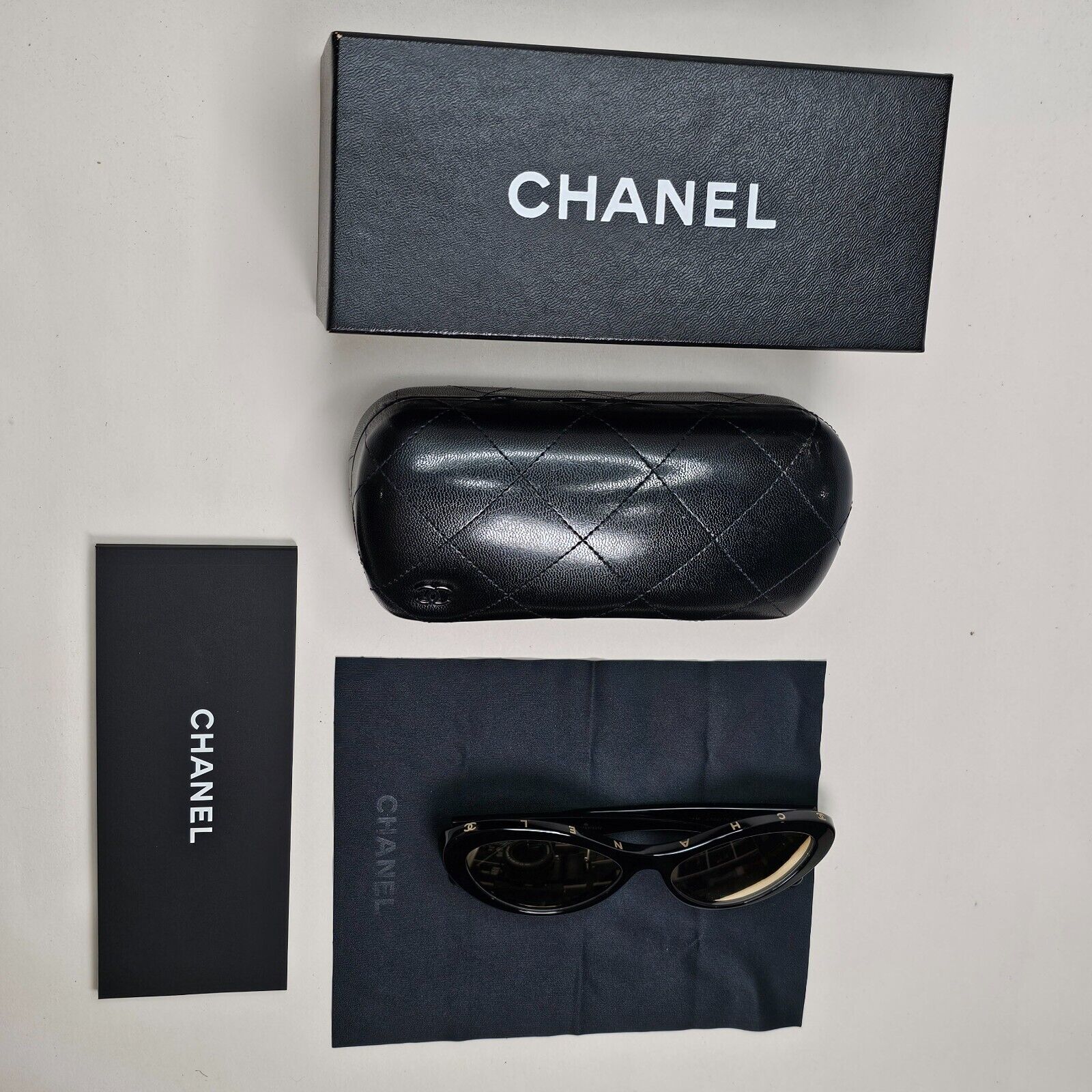 Chanel Sunglasses Letters Black Glossy Gold Mirror 5416 c.622/T6 57mm