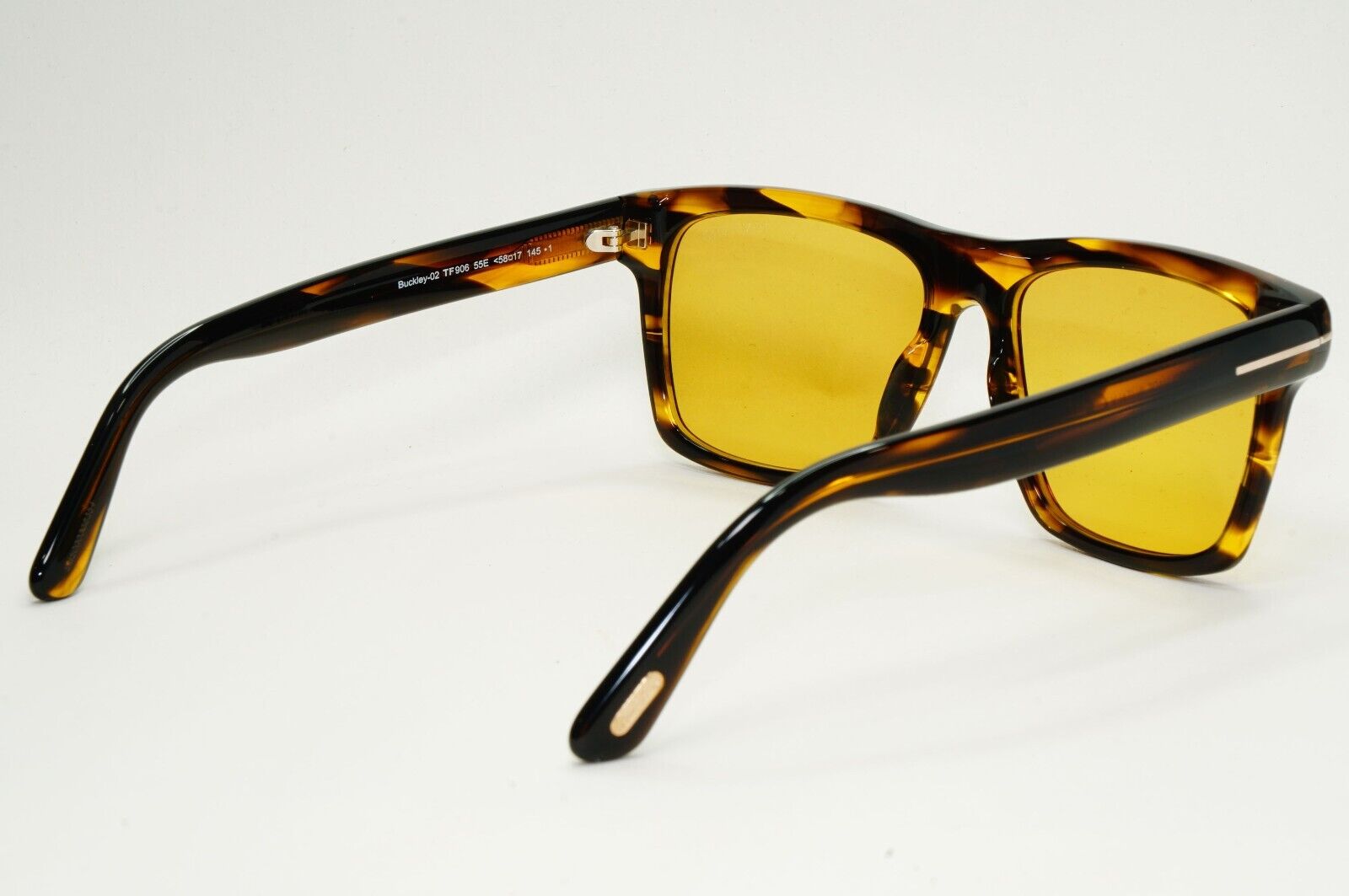 Tom Ford Sunglasses Buckley-02 Large Brown Square Yellow TF 906 55E FT0906