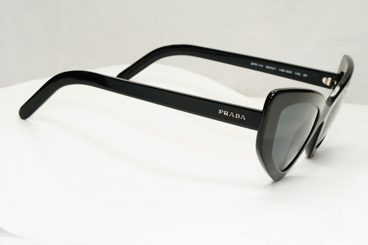 Prada Black Sunglasses Cat Eye Womens Fashion Runway PR11VS SPR 11V 1AB-5S0