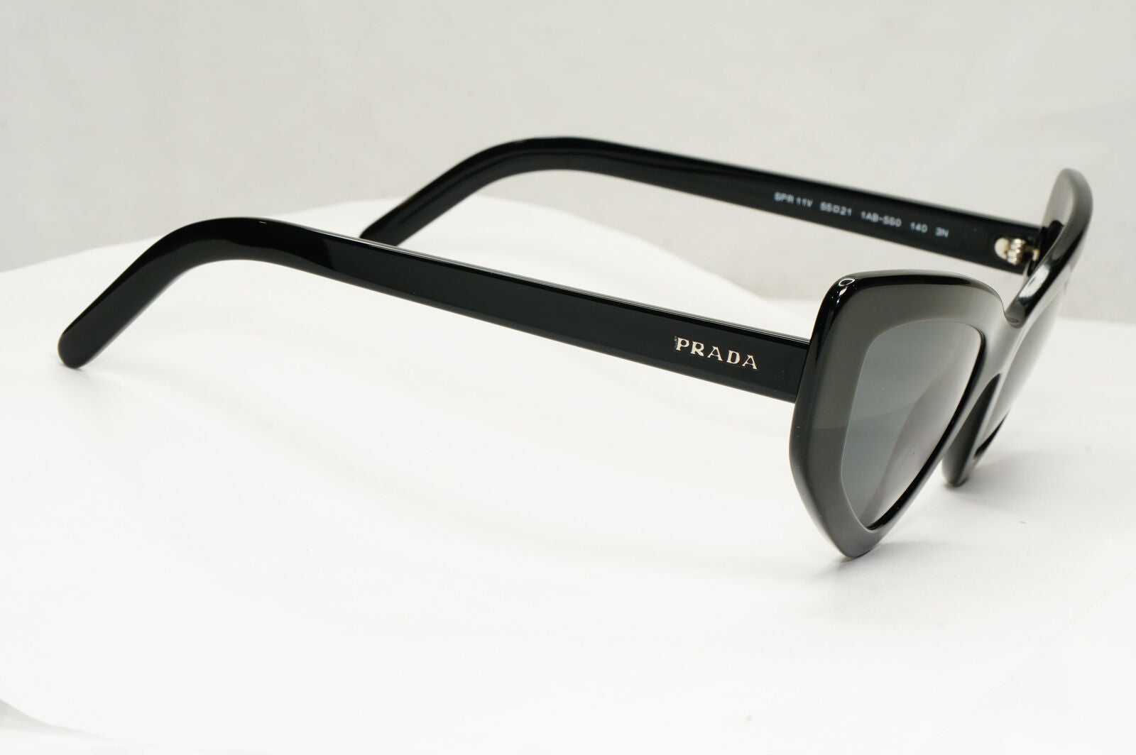 Prada Black Sunglasses Cat Eye Womens Fashion Runway PR11VS SPR 11V 1AB-5S0
