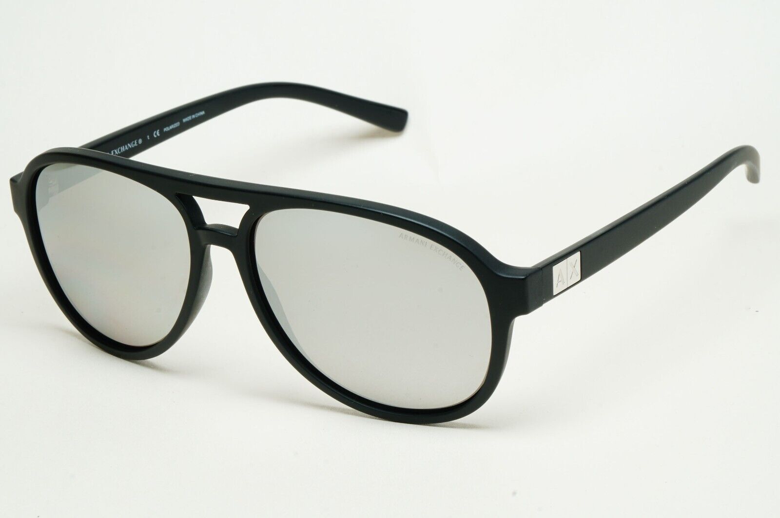 Armani Exchange Sunglasses 2015 Black Polarized Silver AX 4055 8078/Z3 221124