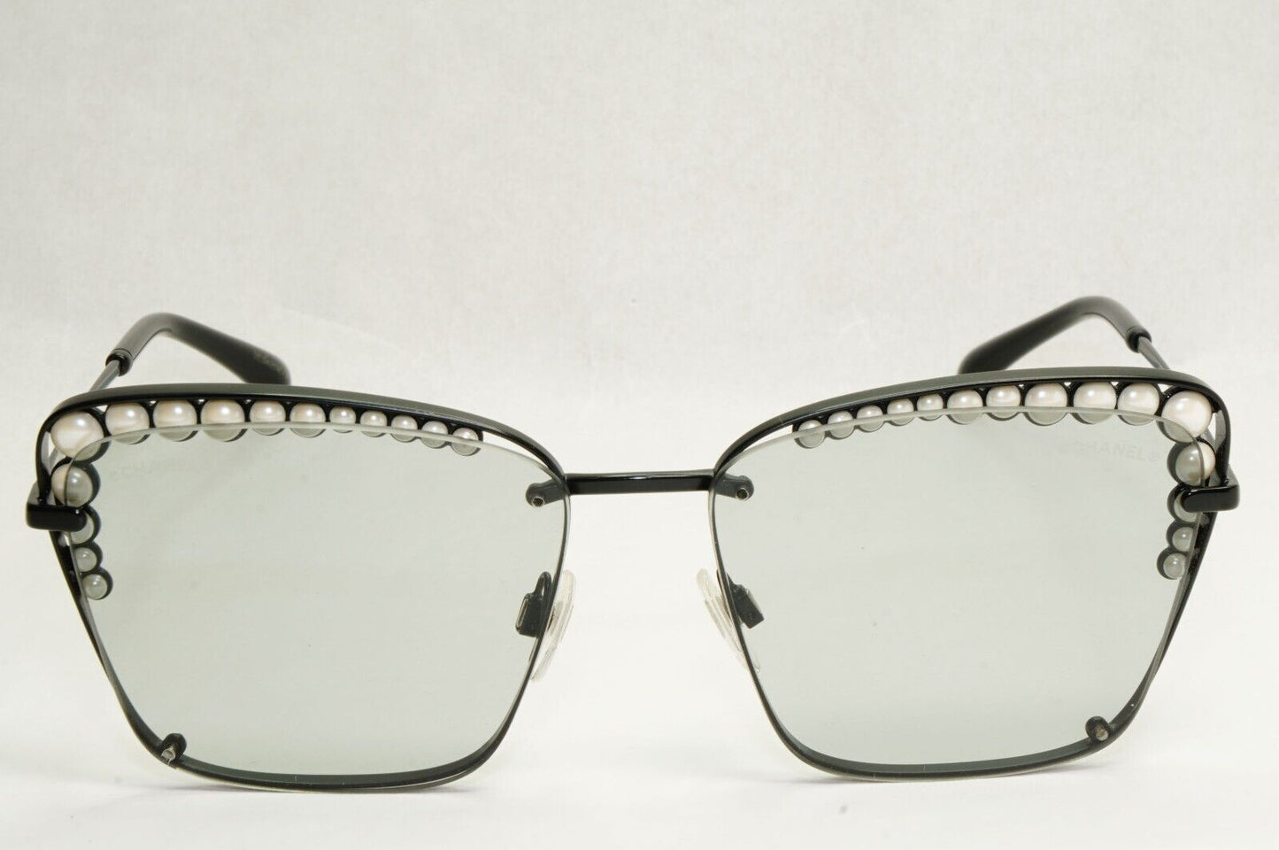 Chanel Sunglasses Pearl Black Square Metal Light Grey 4235-H c.101/87 57mm