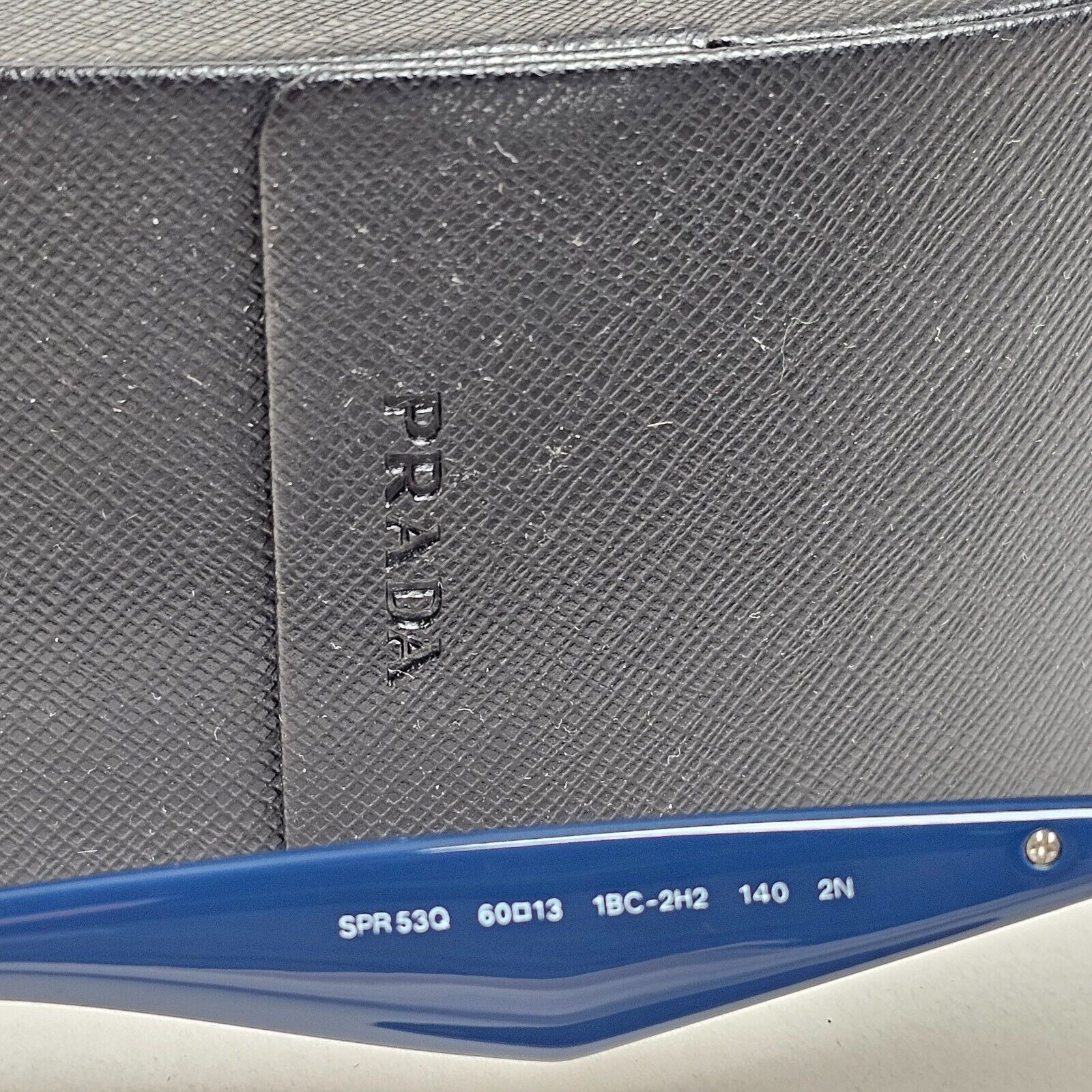 Prada Sunglasses Triangle Logo Black Blue Pilot PR53QS SPR 53Q 1BC-2H2 290125
