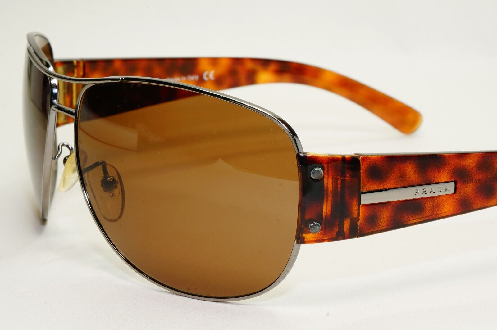 Prada Sunglasses 2006 Vintage Brown Pilot Tortoise PR52GS SPR 52G 5AV-6S1 280924