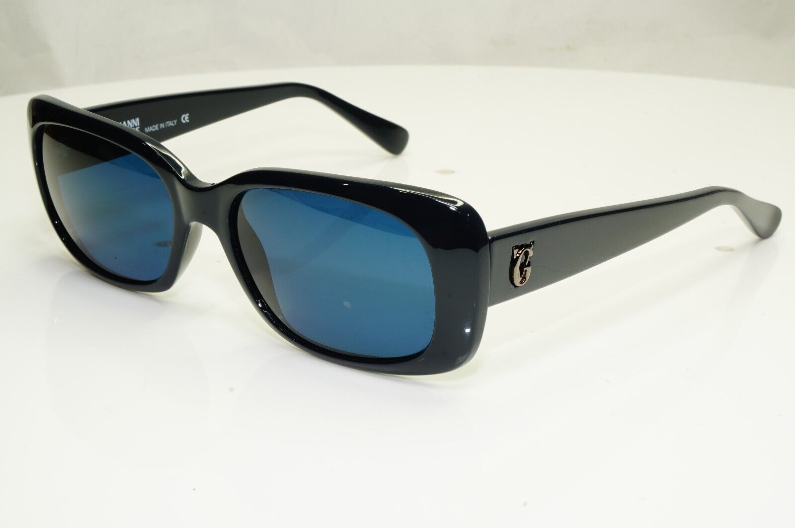 Gianni Versace Sunglasses Vintage 1996 Square Dark Blue MOD 471/G COL 917