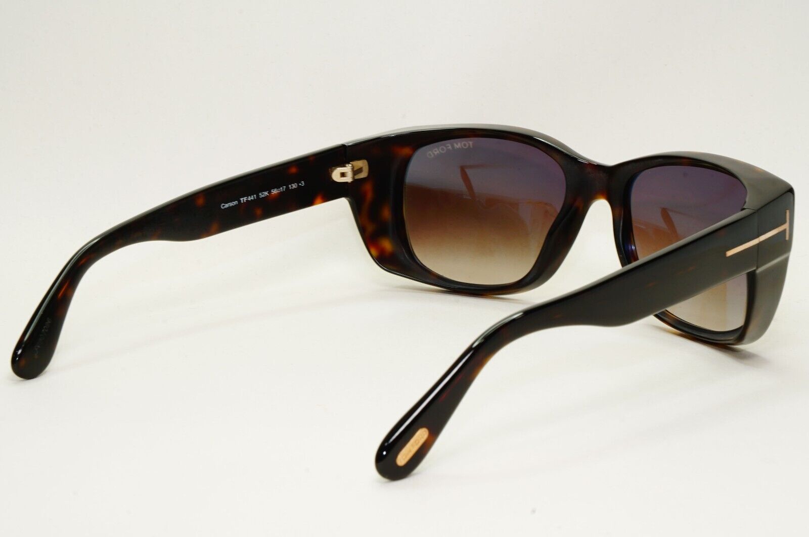 Tom Ford Sunglasses Carson Dark brown Gradient Square Acetate FT0441 TF 441 52K