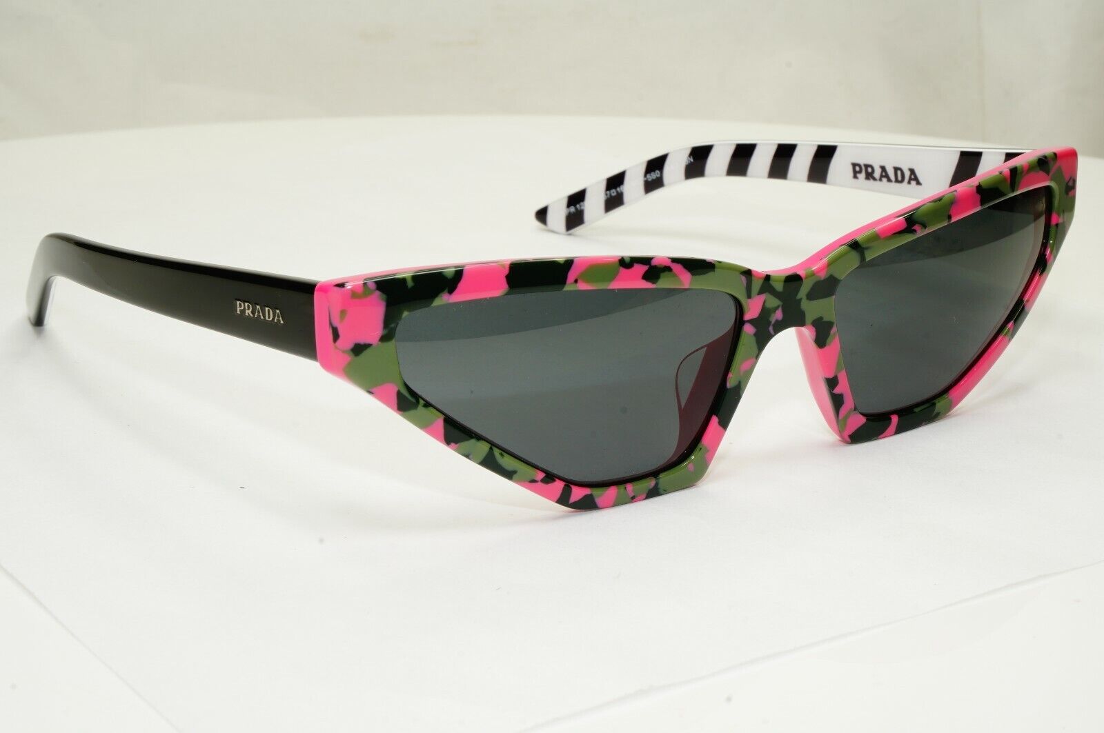 Prada Millenials Sunglasses Pink Black Green Fashion Blogger SPR 12V F 462-5S0