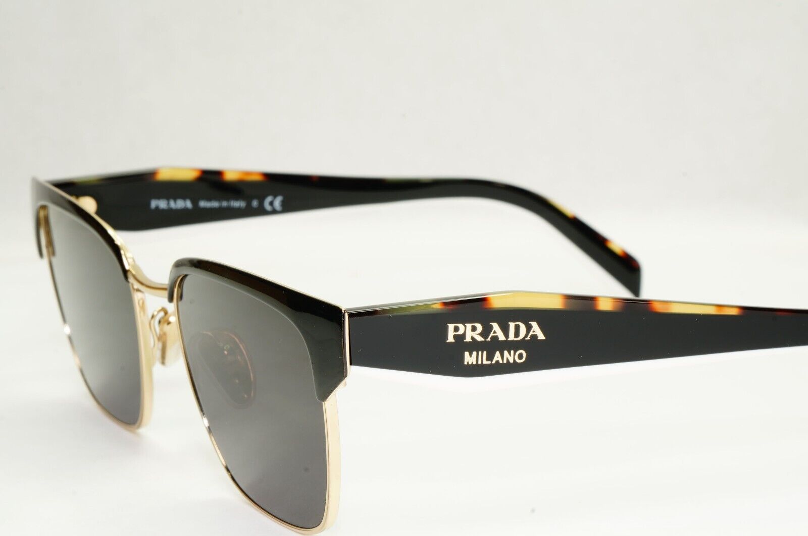 Prada Sunglasses Black Gold Tortoise Brown Milano PR65YV VPR 65Y AAV-1O1 51mm