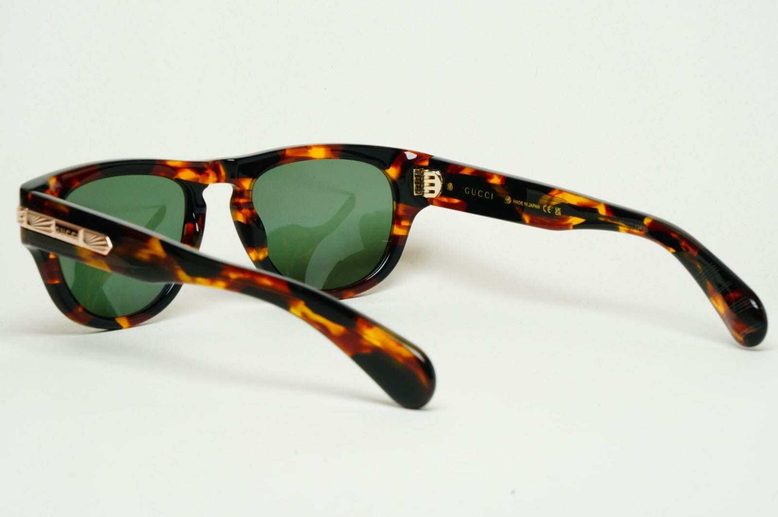 Gucci Sunglasses 2023 Brown Tortoise Green Square GG1519O 002 51mm 100325