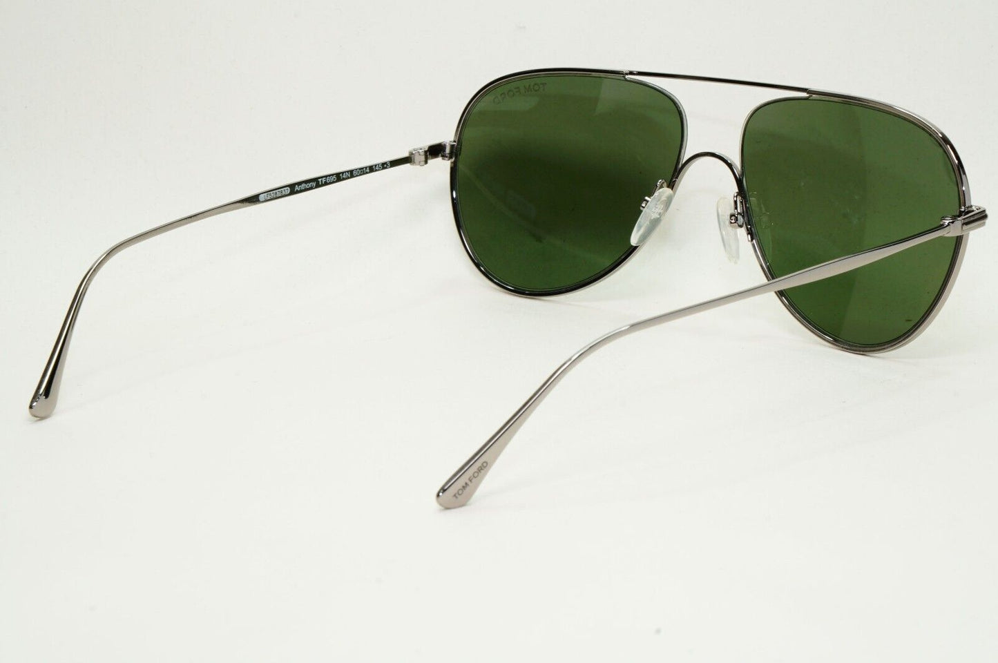 Tom Ford Sunglasses Anthony Gunmetal Green Metal Pilot FT0695 TF 695 14N 60mm