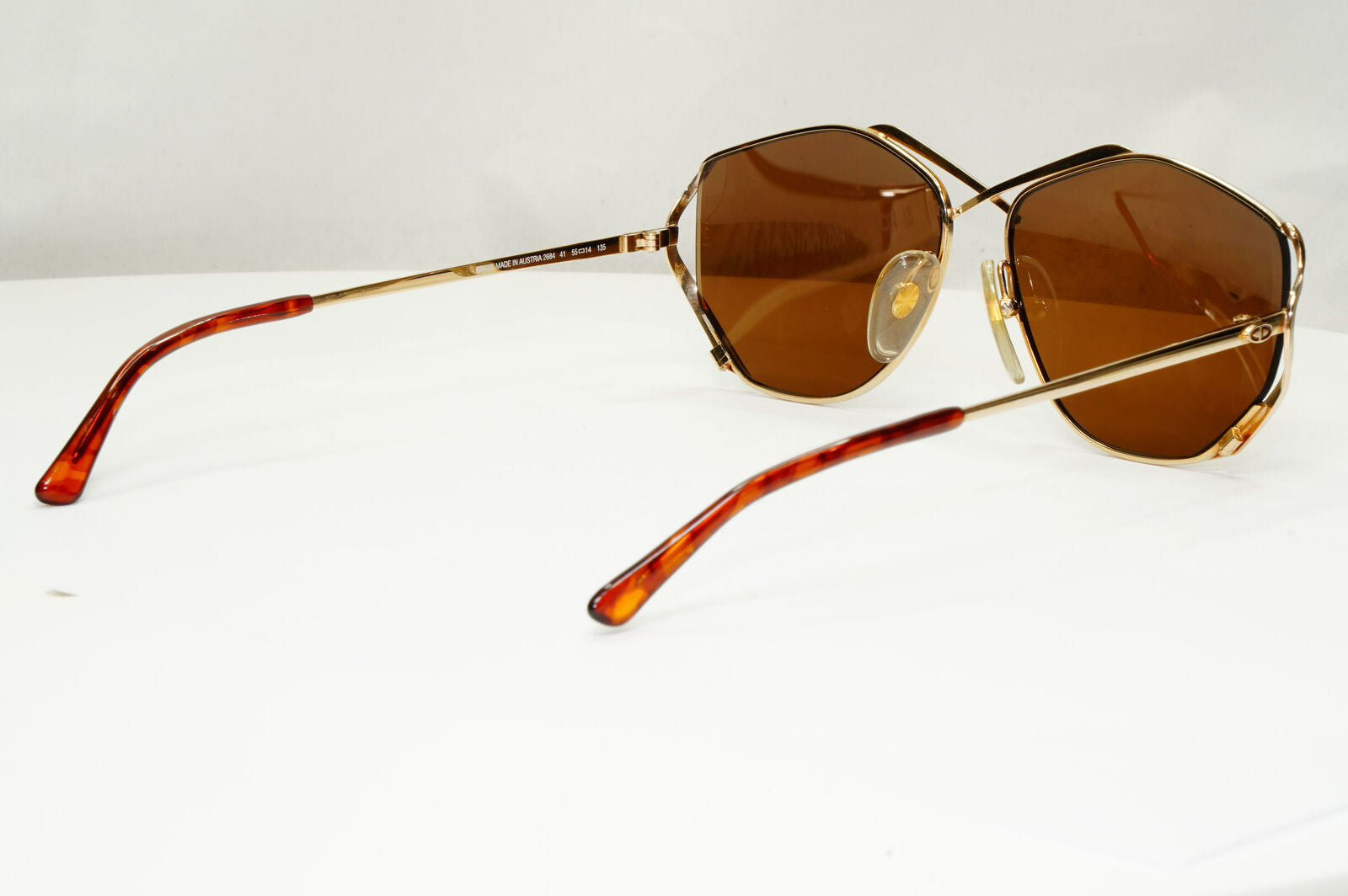 Dior 1990s Austria Sunglasses Vintage Metal Brown Gold Square 2684 41 190123