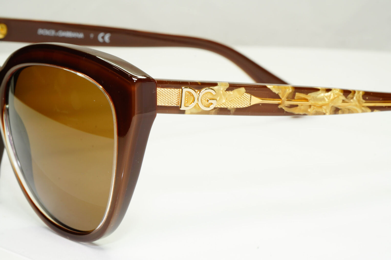 Dolce & Gabbana 2015 Sunglasses Gold Leaf Brown Square DG 4250 2918/13 151222