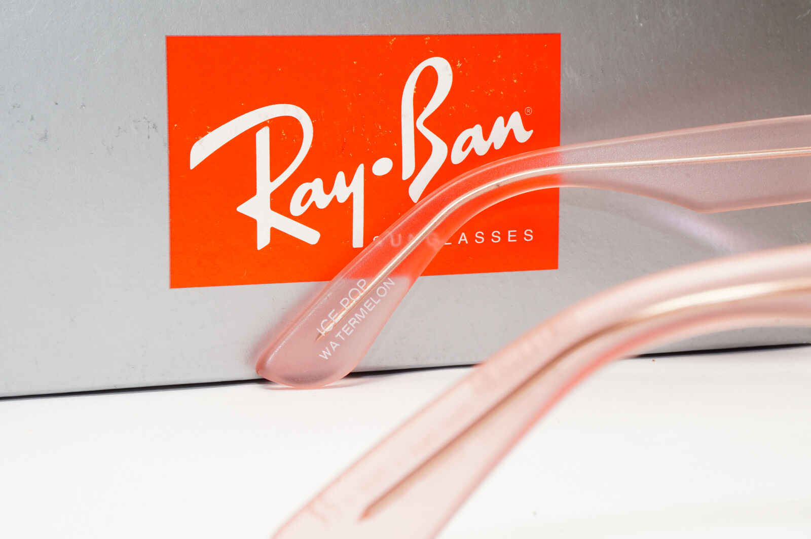 Ray-Ban Sunglasses Wayfarer Ice Pop Watermelon Pink Brown RB 2140 6057/X3 50mm