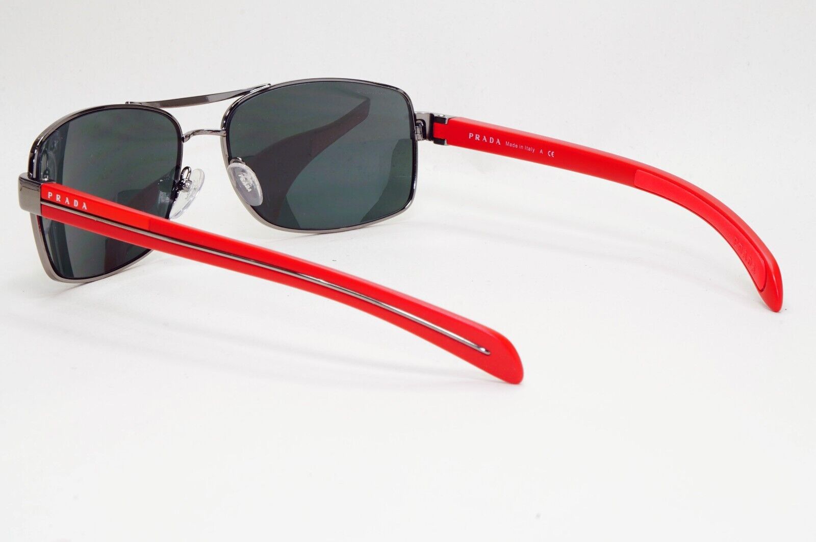 Prada Sunglasses 2010 Vintage Gunmetal Red Grey PS50LS SPS 50L 5AV-1A1 151024