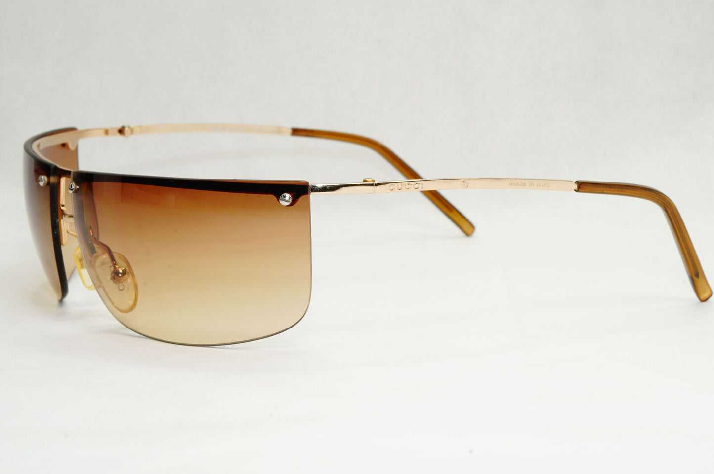 Gucci Sunglasses 2003 Vintage Wrap Gold Brown Gradient GG 2653/S OOOBA 130124