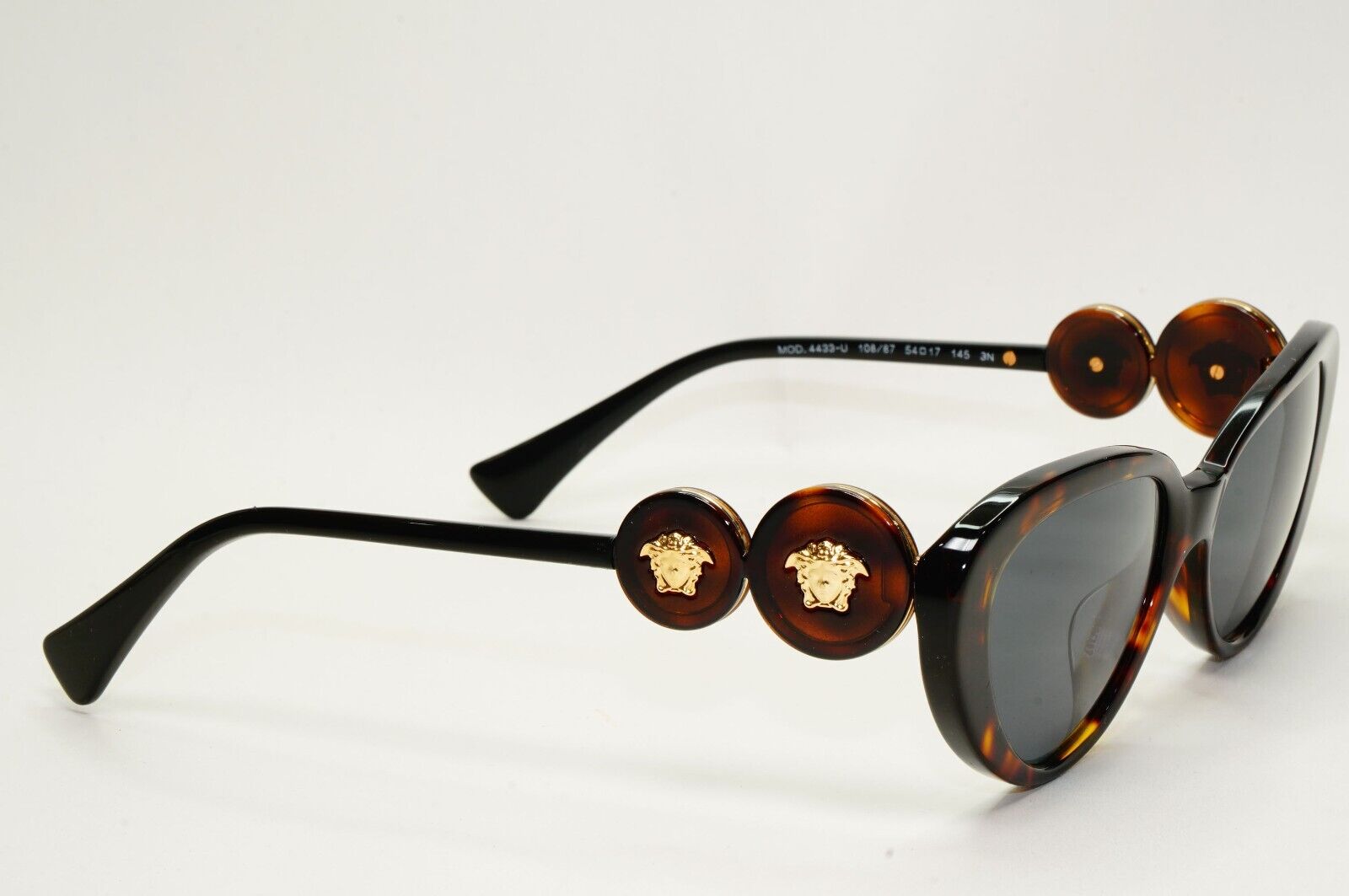 Versace Sunglasses Cat Eye Medusa Havana Brown Grey MOD VE 4433-U 108/87 54mm