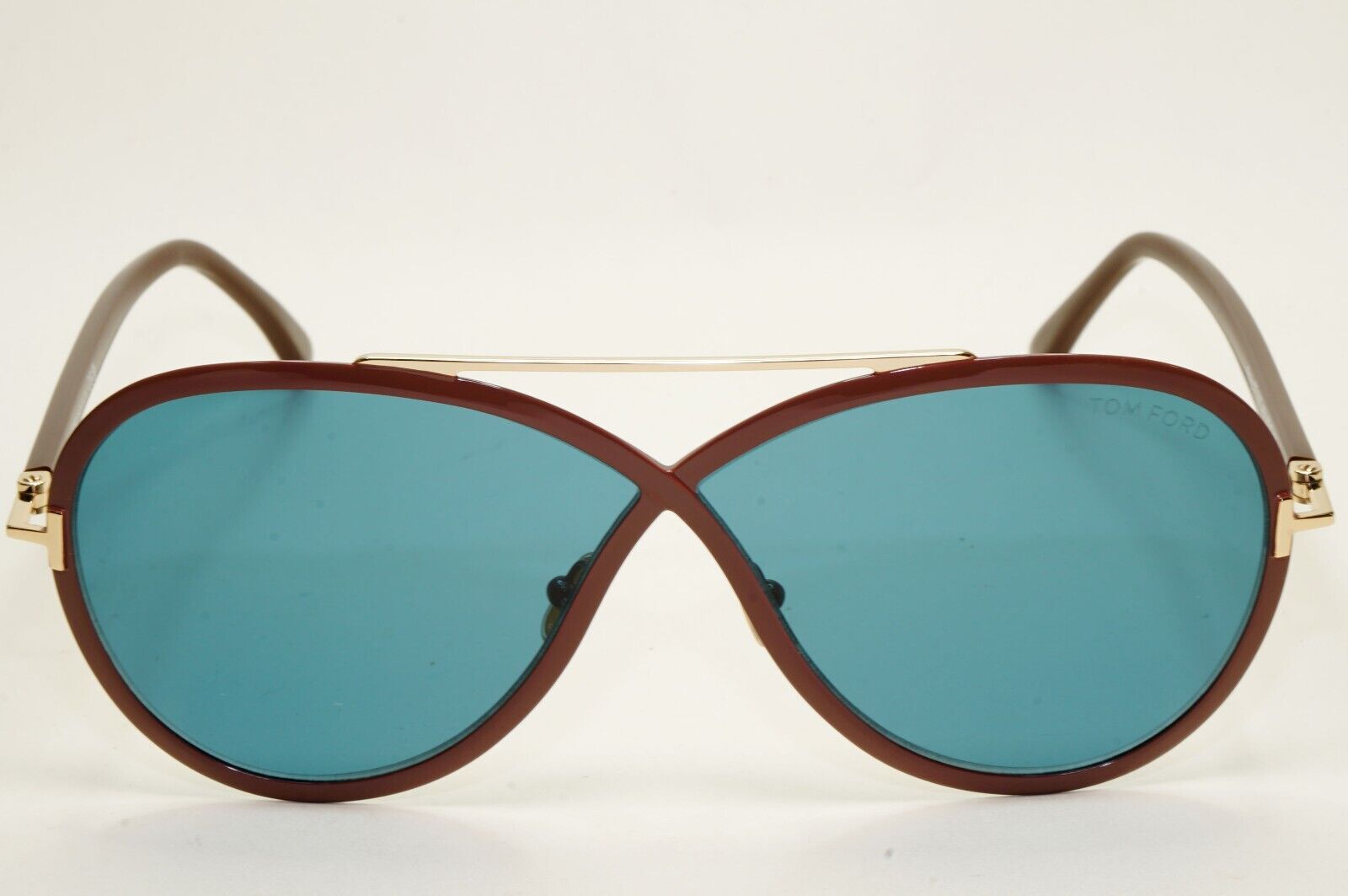 Tom Ford Sunglasses Rickie Pilot Brown Teal Blue Large FT1007 TF 1007 48V